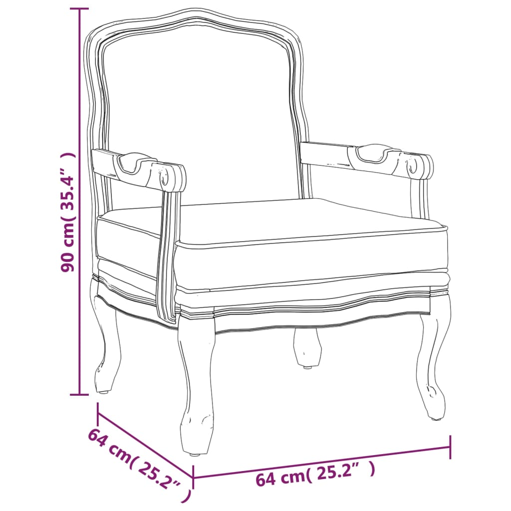 Sofa Chair Dark Grey 64x64x90 cm Fabric