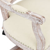 Swivel Office Chair Linen - Close-Up Angle