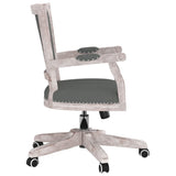 Swivel Office Chair Dark Grey Fabric - Top-Down View