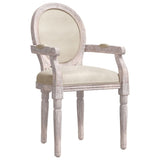 Dining Chair 54x56x96.5 cm Linen - Front View