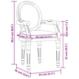 Dining Chair 54x56x96.5 cm Linen