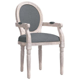 Dining Chair Dark Grey 54x56x96.5 cm Fabric - Front View