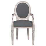 Dining Chair Dark Grey 54x56x96.5 cm Fabric - Side View