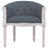 Dining Chair Dark Grey Velvet - Side View