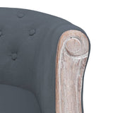 Dining Chair Dark Grey Velvet - Rear View