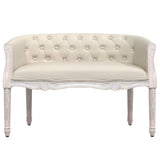 Bench 98x56x69 cm Linen - Side View