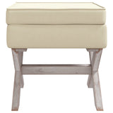 Storage Stool 45x45x49 cm Linen - Side View