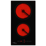 Ceramic Hob with 2 Burners Touch Control 3000 W - Side View