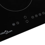 Ceramic Hob with 2 Burners Touch Control 3000 W - Top-Down View