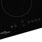Induction Hob with 2 Burners Touch Control Glass 3500 W