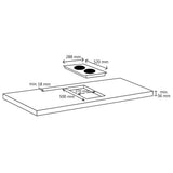 Induction Hob with 2 Burners Touch Control Glass 3500 W