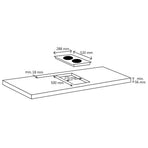 Induction Hob with 2 Burners Touch Control Glass 3500 W