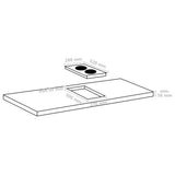 Flexizone Induction Hob with 2 Burners Touch Control Glass 3500W