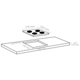 Induction Hob with 4 Burners Touch Control Glass 7000 W