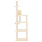Cat Tree with Sisal Scratching Posts Cream 153 cm
