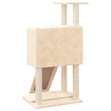 Cat Tree with Sisal Scratching Posts Cream 96 cm - 45-Degree Angle