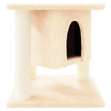 Cat Tree with Sisal Scratching Posts Cream 37 cm