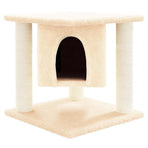 Cat Tree with Sisal Scratching Posts Cream 37 cm