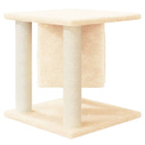 Cat Tree with Sisal Scratching Posts Cream 37 cm - Top-Down View