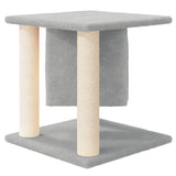 Cat Tree with Sisal Scratching Posts Light Grey 37 cm - Top-Down View