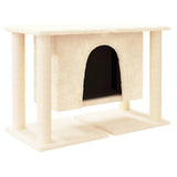 Cat Tree with Sisal Scratching Posts Cream 50 cm - Front View