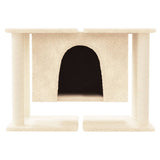 Cat Tree with Sisal Scratching Posts Cream 50 cm - Side View