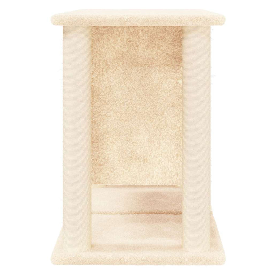 Cat Tree with Sisal Scratching Posts Cream 50 cm