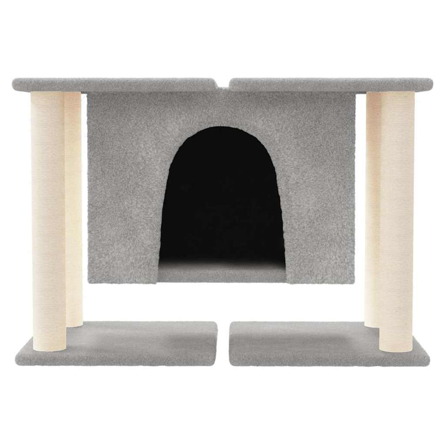 Cat Tree with Sisal Scratching Posts Light Grey 50 cm