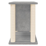 Cat Tree with Sisal Scratching Posts Light Grey 50 cm - Top-Down View