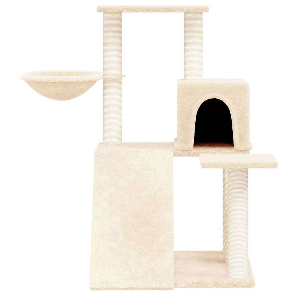 Cat Tree with Sisal Scratching Posts Cream 82 cm