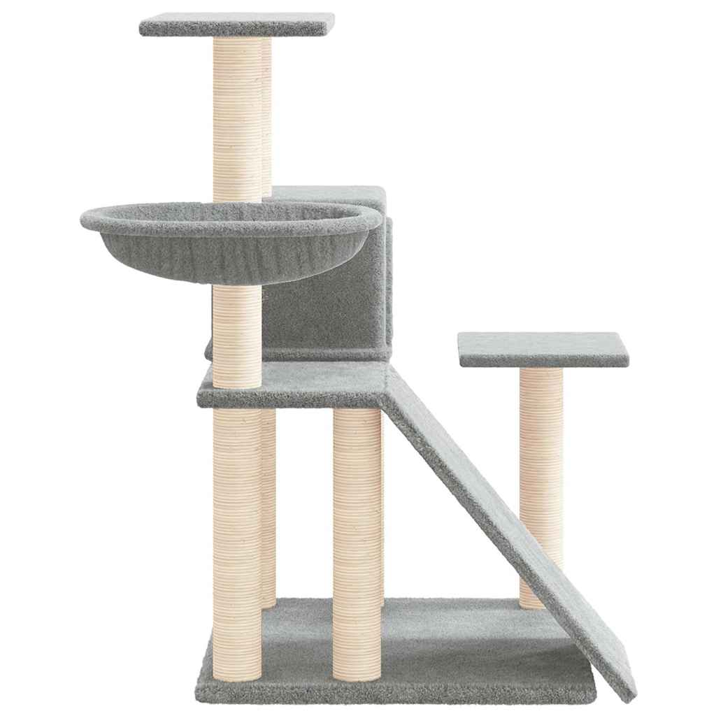 Cat Tree with Sisal Scratching Posts Light Grey 82 cm