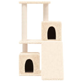 Cat Tree with Sisal Scratching Posts Cream 82 cm - Side View