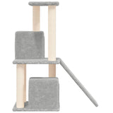 Cat Tree with Sisal Scratching Posts Light Grey 82 cm - Top-Down View