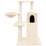 Cat Tree with Sisal Scratching Posts Cream 82 cm - Side View