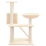 Cat Tree with Sisal Scratching Posts Cream 82 cm - Top-Down View