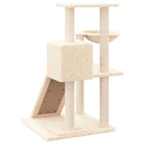Cat Tree with Sisal Scratching Posts Cream 82 cm - 45-Degree Angle