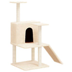 Cat Tree with Sisal Scratching Posts Cream 109 cm