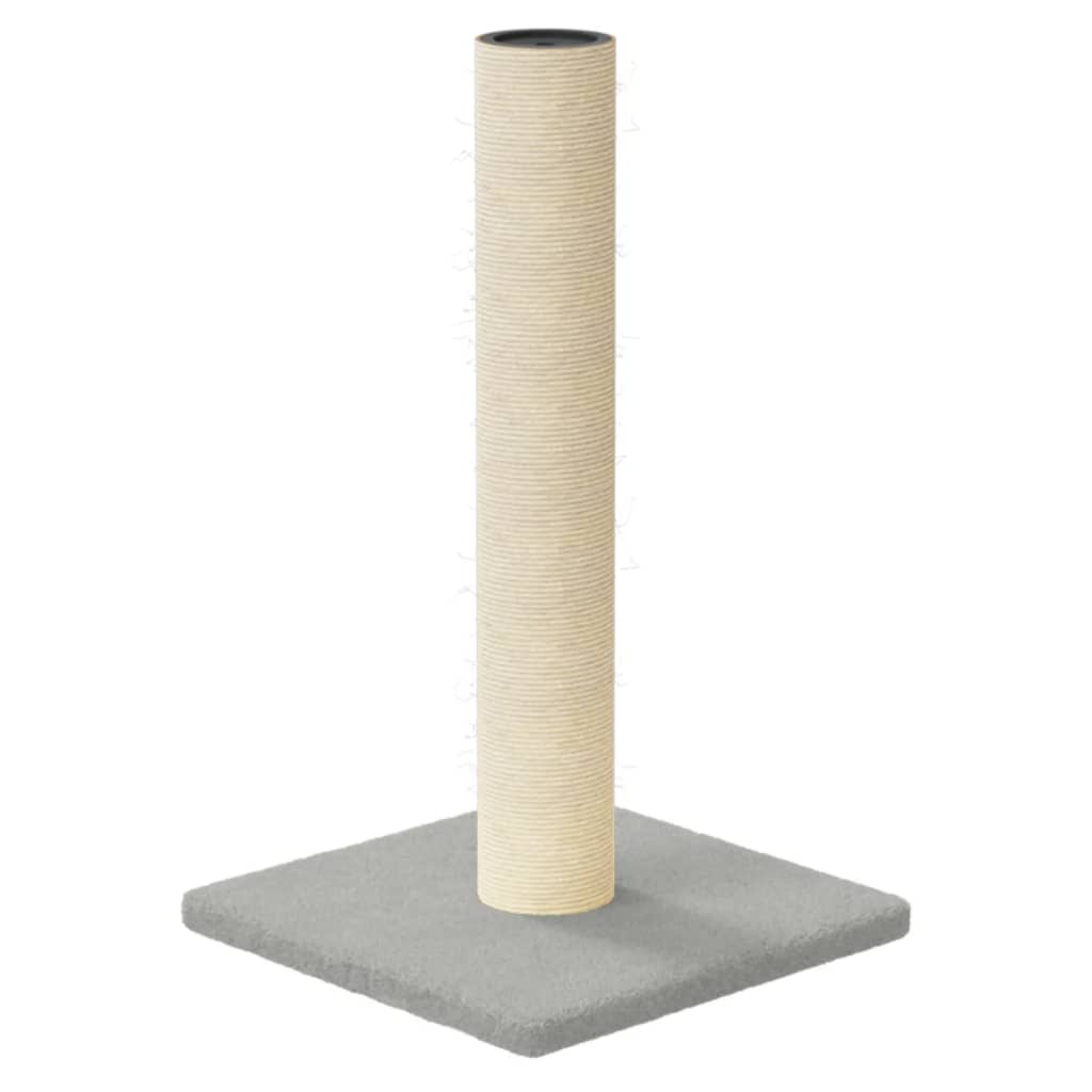 Cat Scratching Post Light Grey 22x22x45 cm