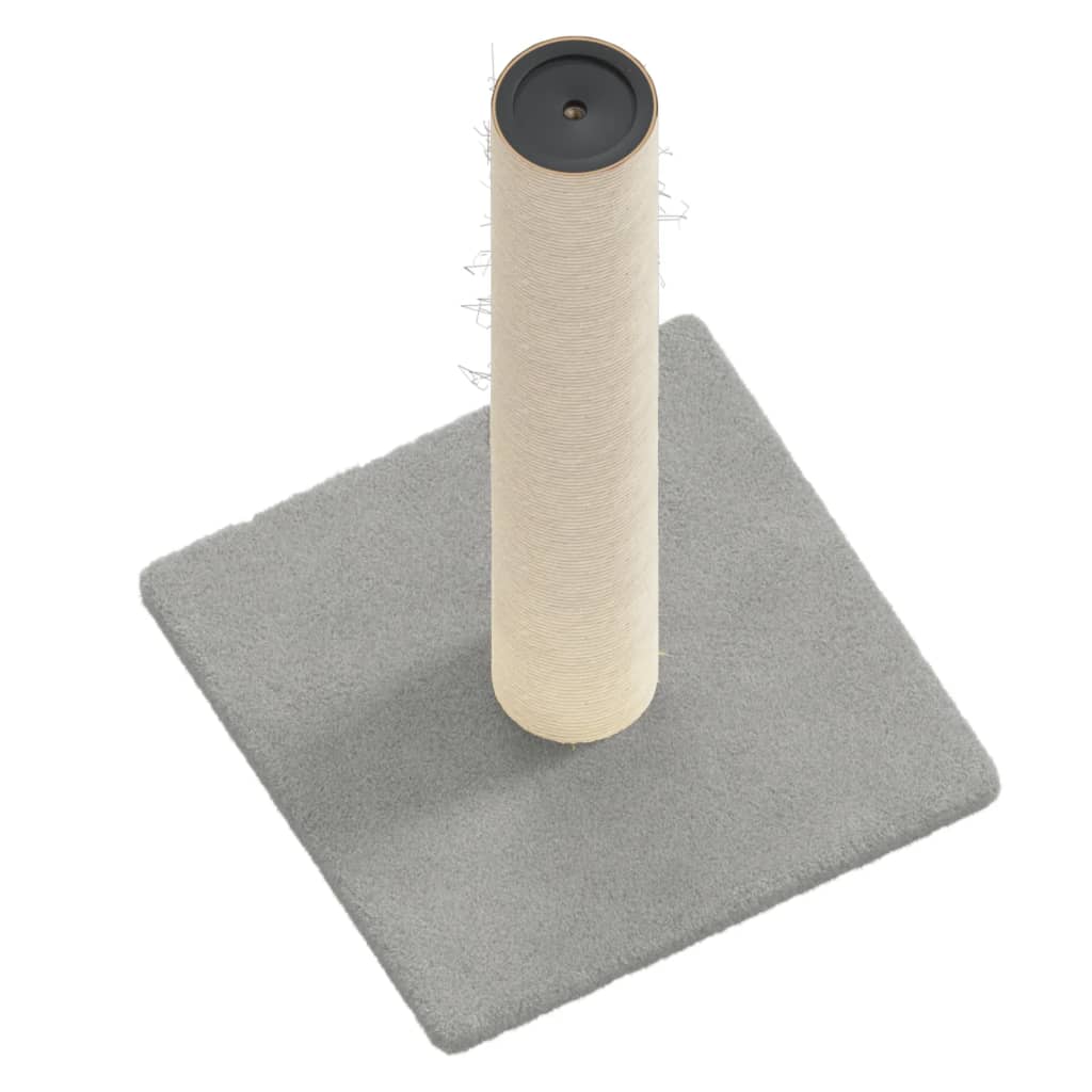 Cat Scratching Post Light Grey 22x22x45 cm