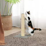 Cat Scratching Post Light Grey 22x22x45 cm