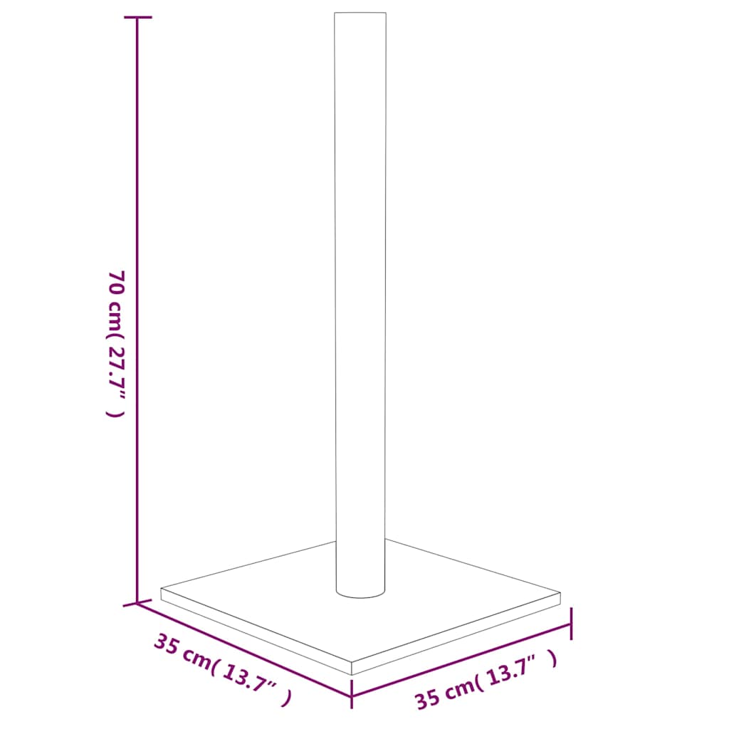 Cat Scratching Post Cream 35x35x70 cm