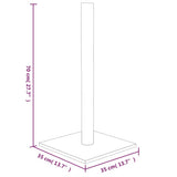 Cat Scratching Post Light Grey 35x35x70 cm
