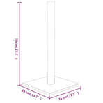 Cat Scratching Post Light Grey 35x35x70 cm