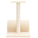 Cat Scratching Post with Tunnel Cream 60x34.5x50 cm