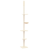 Floor to Ceiling Cat Tree Cream 263.5-289.5 cm