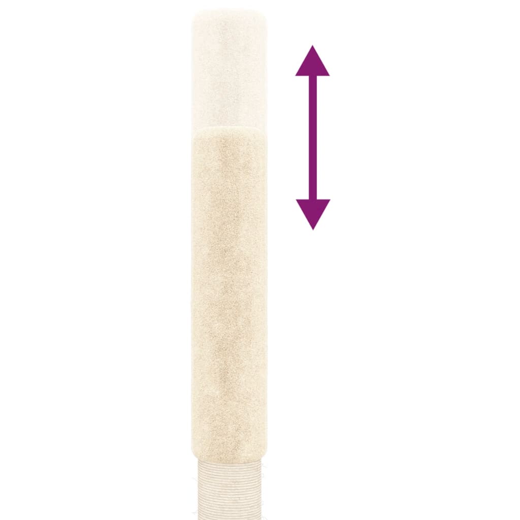 Floor to Ceiling Cat Tree Cream 263.5-289.5 cm