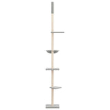 Floor to Ceiling Cat Tree Light Grey 263.5-289.5 cm