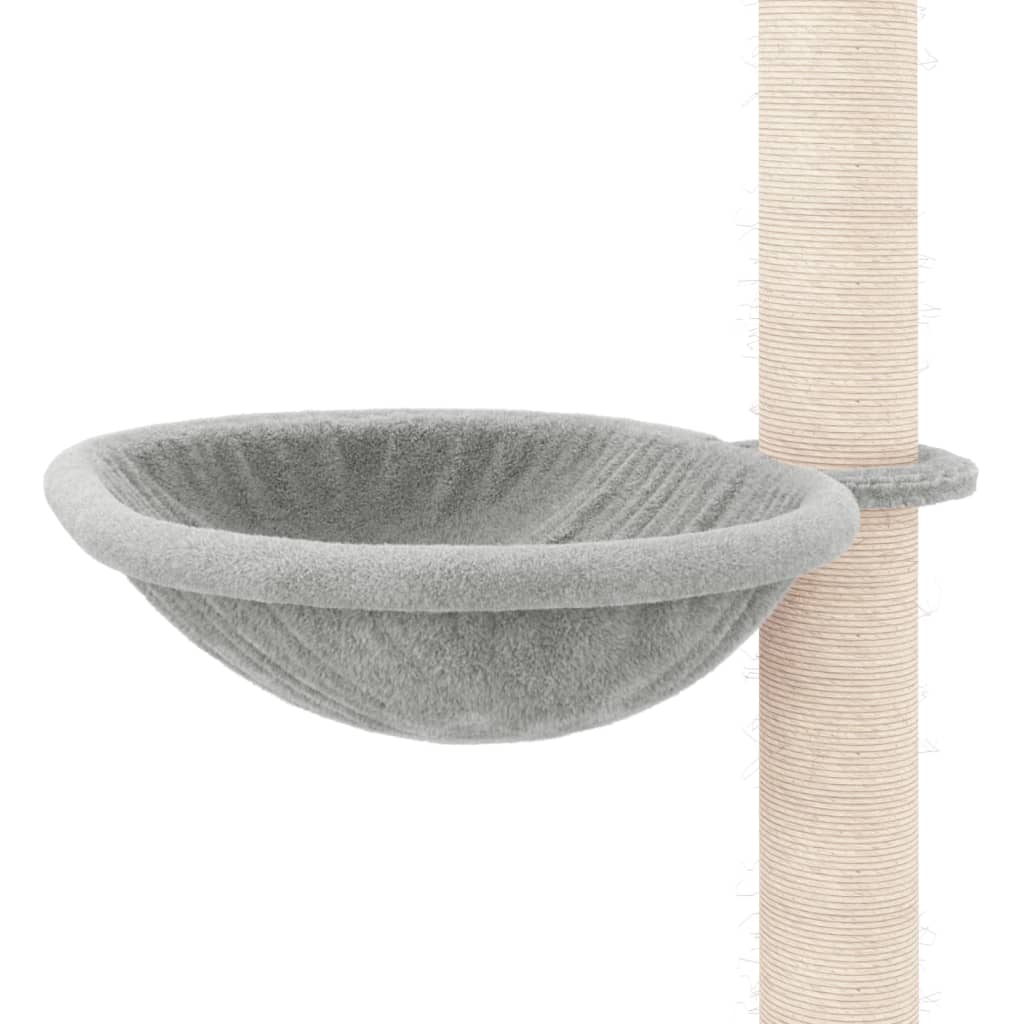 Floor to Ceiling Cat Tree Light Grey 263.5-289.5 cm