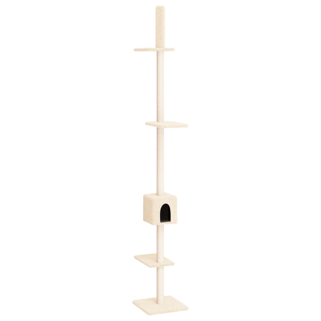 Floor to Ceiling Cat Tree Cream 250.5-276.5 cm