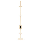 Floor to Ceiling Cat Tree Cream 250.5-276.5 cm - Side View